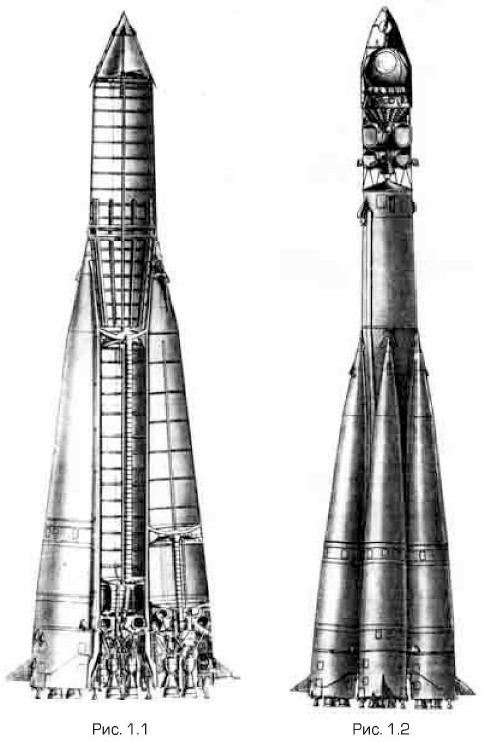 Чертеж ракеты-носителя «Спутник». Трехступенчатая ракета-носитель «Восток»