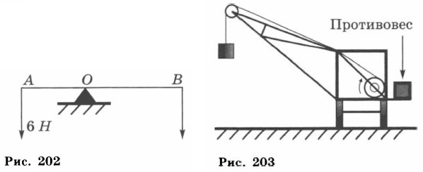 На рисунке 204 у каждого рычага найдите точку опоры и плечи определите направление сил