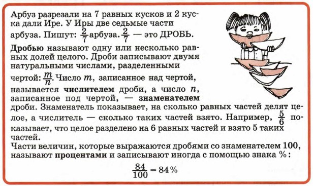 Дроби. Математика 4 класс. Петерсон