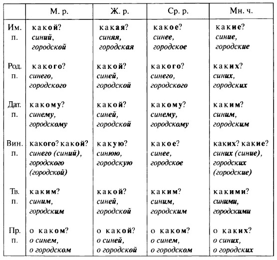 Правописание окончаний имён прилагательных. Русский язык 10-11 класс ...