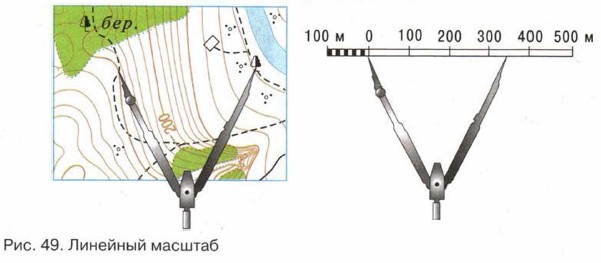 Карта с масштабной линейкой онлайн