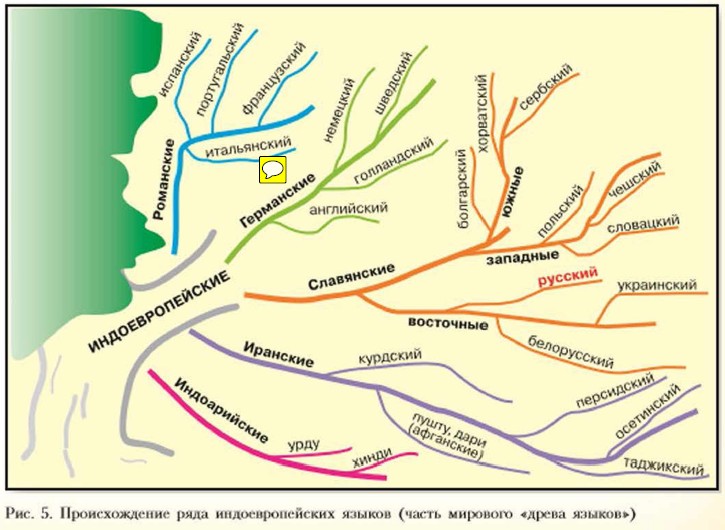 Индоевропейские языки схема