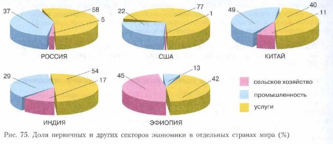 Структура экономики россии диаграмма