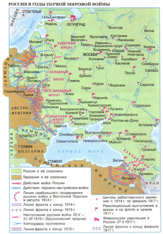 Технологическая карта российская империя в первой мировой войне