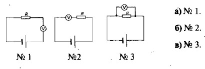 При включении по какой схеме из приведенных на рисунке 2 вольтметр наиболее точно измеряет