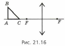 Как построить изображение треугольника в линзе