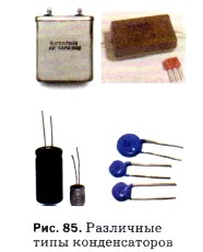 Различные типы конденсаторов