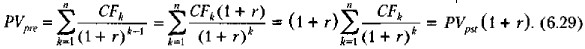 общем виде формула для исчисления дисконтированной стоимости потока пренумерандо имеет следующее представление