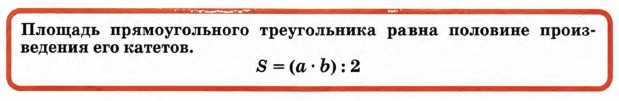 Площадь прямоугольного треугольника